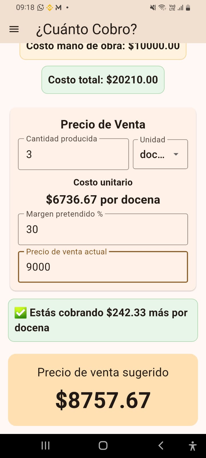 cuánto cobro